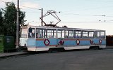 Die Straßembahn des Traktorenanhängerwerkes OSTP in Orsk am 10.06.1995